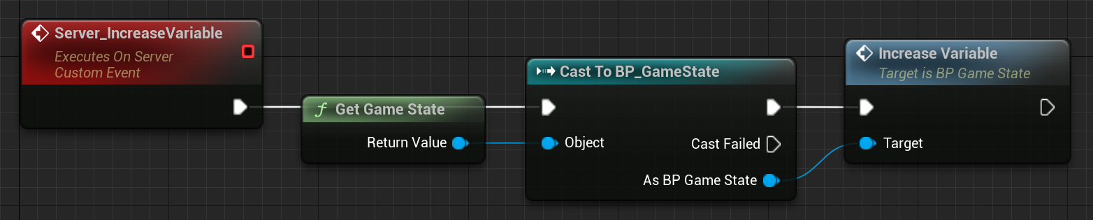 Server RPC to tell the Server to increase a Variable in the GameState.